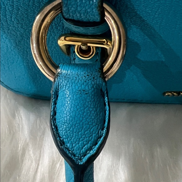 Miu Miu Madras Light Blue Leather-Used Twice - Picture 5 of 16